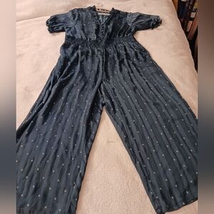 Short Sleeve Wide Leg Jumpsuit Plus Size